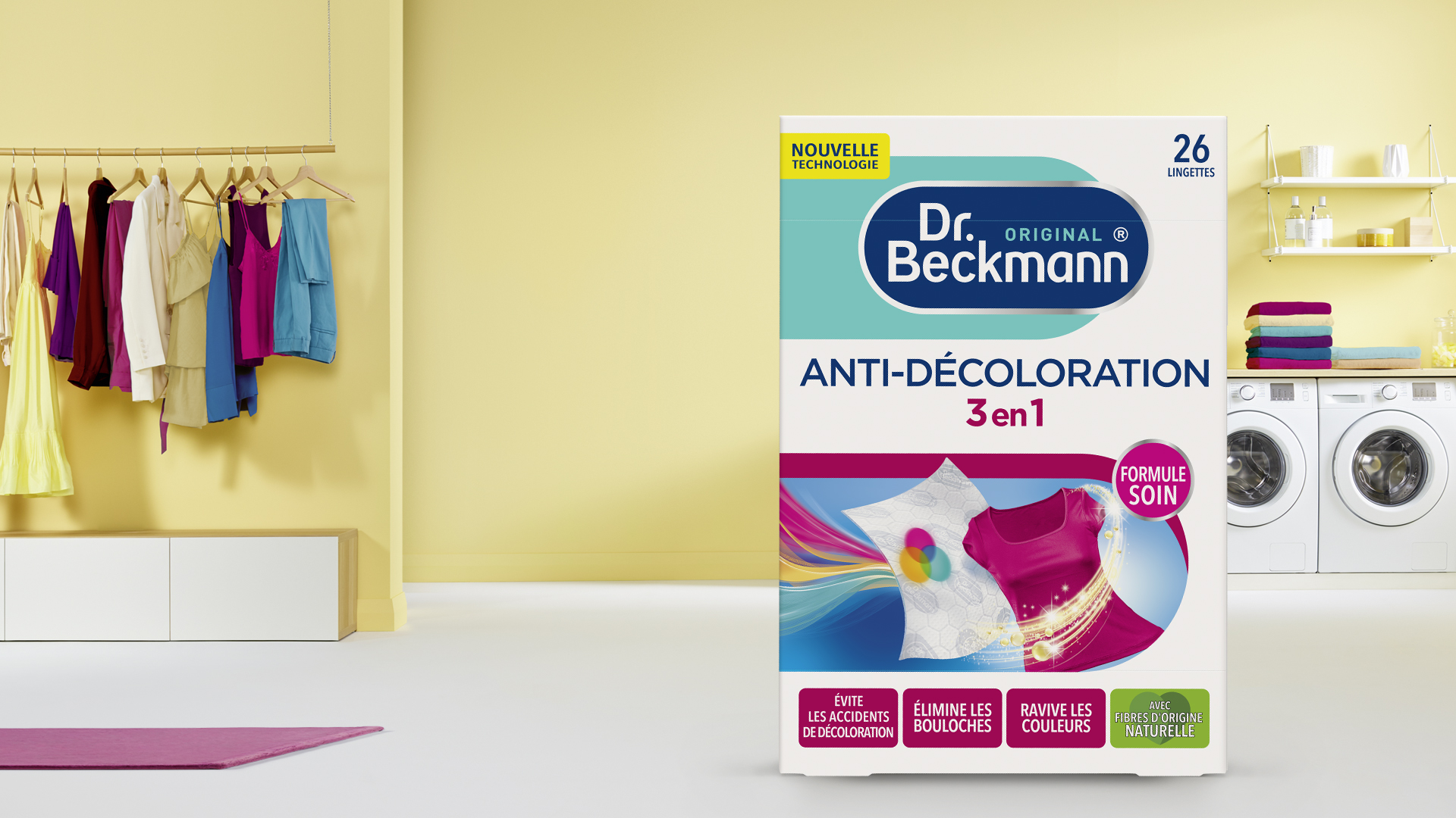 Dr. Beckmann Tunisie - Les lingettes anti-décoloration Dr Beckmann